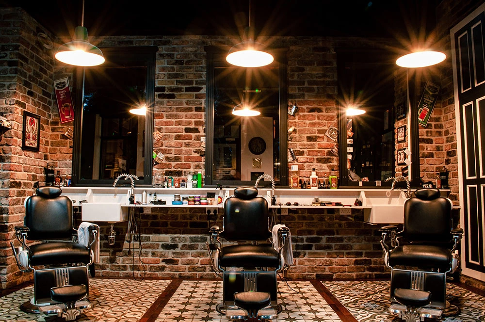 Image of working space in a barber shop for sale in Canada