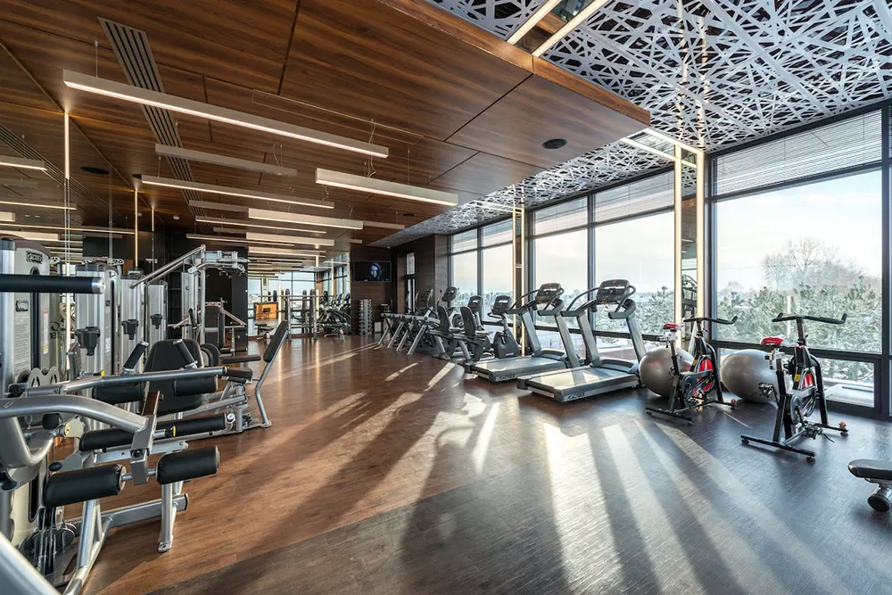 Image of a fitness centre at a healthcare business for sale in Canada