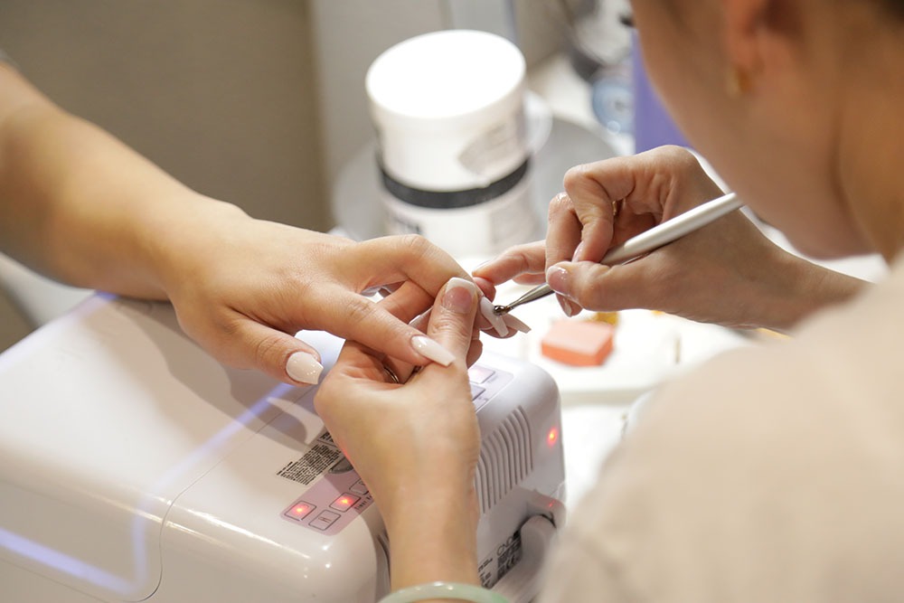 Image of a professional nail job at a nail salon for sale in Canada