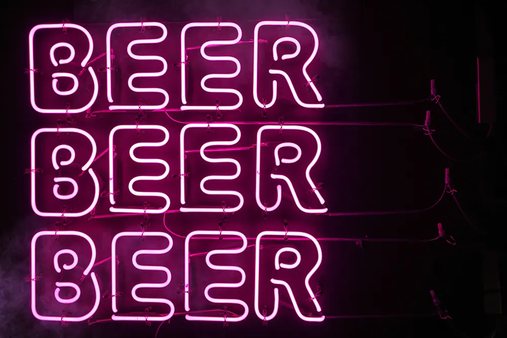 An image of neon signage made by one of the top sign businesses for sale in Canada